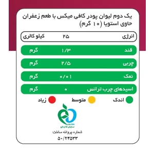 کافی میکس زعفرانی پپتینا 10 ساشه 10 گرمی