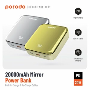 پاوربانک میرور powerbank Mirror Porodo 20000mAh