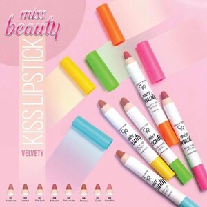 رژ لب مدادی گلدن رز Velvety Kiss میس بیوتی