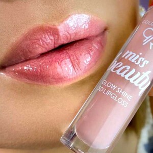 رژ لب مایع حجم دهنده میس بیوتی Glow Shine گلدن رز 4.5ml