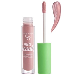 رژ لب مایع حجم دهنده میس بیوتی Glow Shine گلدن رز 4.5ml
