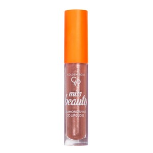 رژ لب مایع حجم دهنده میس بیوتی Diamond Shine گلدن رز 4.5ml