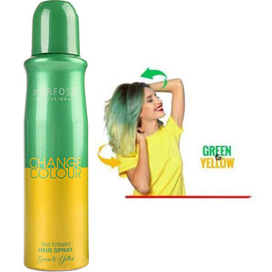 اسپری حرارتی رنگ مو سبز و زرد مورفوس 150ml