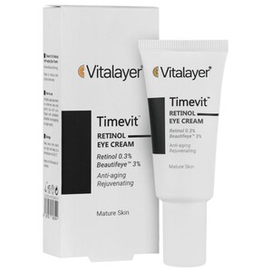 کرم دور چشم ضد چروک Timevit ویتالیر 15ml