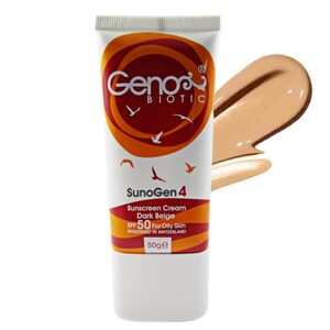 ضد آفتاب رنگی ژنوبایوتیک SPF50 پوست چرب