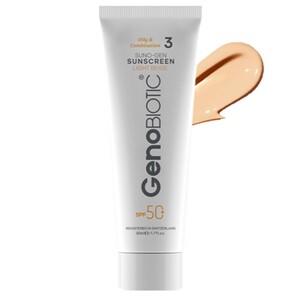 ضد آفتاب رنگی ژنوبایوتیک SPF50 پوست چرب