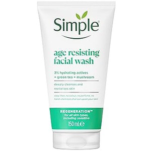 ژل شستشو ضد پیری چای سبز سیمپل Age Resisting