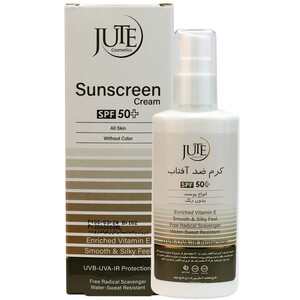 ضد آفتاب پمپی بی رنگ SPF50 مناسب انواع پوست ژوت 100ml