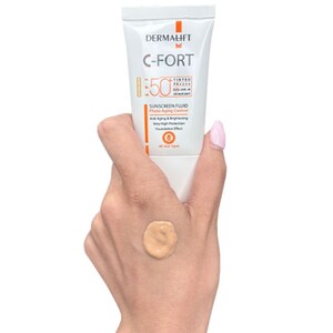فلوئید ضد آفتاب رنگی سی فورت درمالیفت SPF50