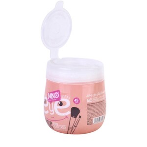 دستمال مرطوب آرایش پاک کن دور چشم نینو 45 عددی
