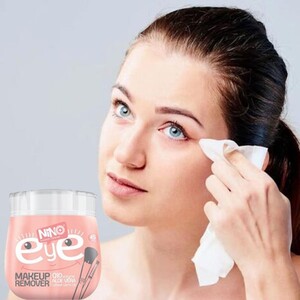 دستمال مرطوب آرایش پاک کن دور چشم نینو 45 عددی