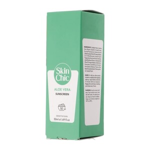 کرم ضد آفتاب اسکین شیک پوست حساس SPF50 عصاره آلوئه ورا 50ml