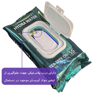 دستمال مرطوب پاک کننده آرایش دافی Face Off هیدرا واتر 55 عددی