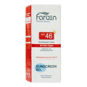 ژل ضد آفتاب فاربن SPF46 پوست چرب و مستعد آکنه 50ml