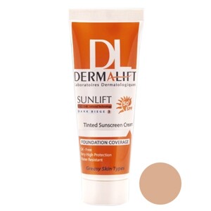 کرم ضد آفتاب رنگی درمالیفت SPF50 پوست چرب