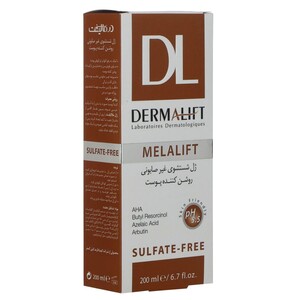 ژل شستشو غیر صابونی درمالیفت روشن کننده 200ml