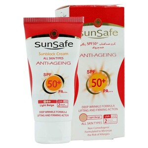 کرم ضد آفتاب رنگی ضد چروک سان سیف SPF50
