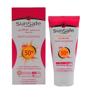 کرم ضد آفتاب رنگی ضد چروک سان سیف SPF50