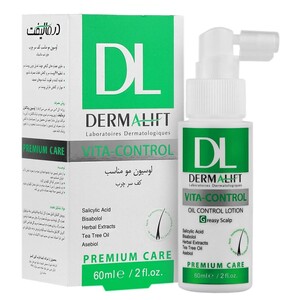 لوسیون مو کف سر چرب ویتاکنترل درمالیفت 60ml