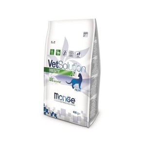 غذای خشک درمانی گربه کنترل کالری مونژه اوبیسیتی Monge VetSolution Dry Cat Food وزن 400 گرم