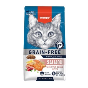 غذای خشک گربه ونپی با طعم سالمون Wanpy Complete Food وزن 1.5 کیلوگرم