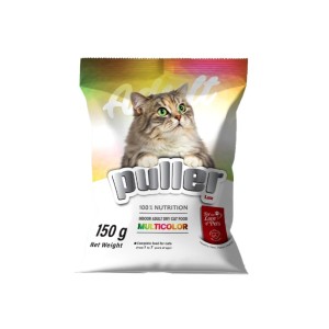 غذای خشک گربه بالغ مولتی کالر پولر Puller Adult Cat Multicolor وزن 150 گرم