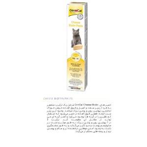 خمیر مالت گربه بیوتین جیم کت با طعم پنیر GimCat Cheese Biotin Paste وزن 50 گرم