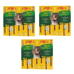 تشویقی مدادی گربه جوسرا با طعم مرغ و اردک Josicat Meat Sticks بسته 3 عددی
