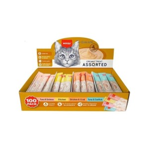 بستنی گربه ونپی با طعم میکس سفارش اروپا Wanpy Assorted Mix Pack بسته 100 عددی