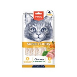 تشویقی بستنی گربه ونپی با طعم مرغ و کدو تنبل و کلم Wanpy Creamy Treat Superfoods وزن 70 گرمی