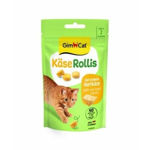 اسنک تشویقی گربه جیم کت با طعم پنیر ایتالیایی GimCat Cheese Rollis وزن 40 گرم