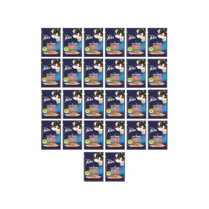 پوچ گربه فلیکس با طعم ماهی سالمون Felix Cat Pouch بسته 26 عددی