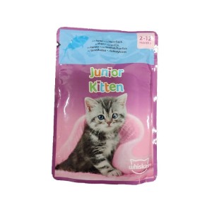 پوچ بچه گربه ویسکاس با طعم ماهی تن Whiskas Kitten Fish Favourites in Jelly وزن 85 گرم
