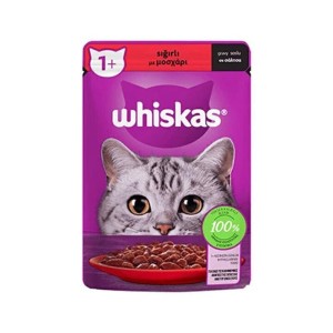 پوچ گربه ویسکاس با طعم گوشت Whiskas Cat Pouch وزن 85 گرم