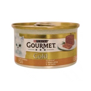 کنسرو غذای گربه گورمت پته با طعم جگر Gourmet Gold Pate وزن 85 گرم