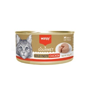 کنسرو غذای گربه ونپی با طعم مرغ Wanpy Gourmet Gold Paste وزن 85 گرم