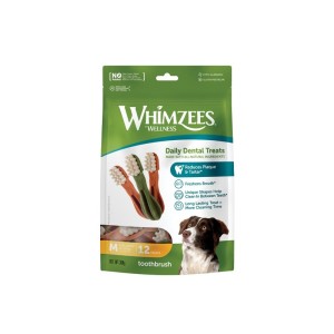 تشویقی دندانی سگ ویمزیس مدل مسواکی نژاد متوسط Whimzees Toothbrush Dental Chew M بسته 12 عددی