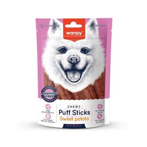 تشویقی سگ ونپی با طعم سیب زمینی Wanpy Chewy Puff Sticks وزن 100 گرم