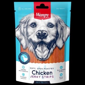 تشویقی سگ ونپی با طعم مرغ Chicken Jerky Strips وزن 100 گرم