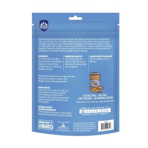 تشویقی بیسکویتی سگ هیمالین با طعم بادام زمینی Himalayan Peanut Butter Cookies وزن 396 گرم