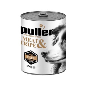 کنسرو غذای سگ پولر با طعم گوشت و سیرابی Puller Premium وزن 800 گرم