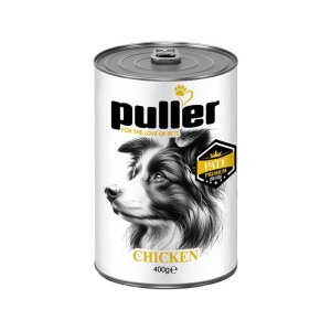 کنسرو غذای سگ پولر با طعم مرغ Puller Premium وزن 400 گرم