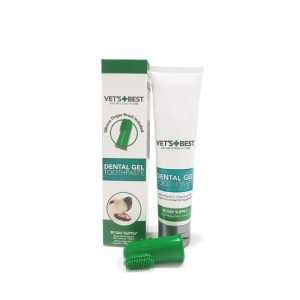ست خمیر دندان و مسواک انگشتی مخصوص سگ وتس بست VET’S BEST Dental Set For Dogs وزن 100 گرم