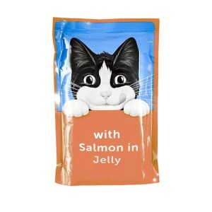 پوچ گربه فلیکس با طعم ماهی سالمون در ژله Felix Cat Pouch Salmon In Jelly وزن 85 گرم