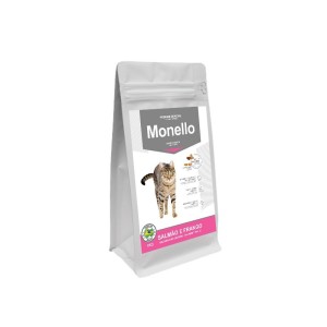 غذای خشک گربه میکس مونلو با طعم ماهی سالمون و مرغ Monello Premium Special Mix وزن 1 کیلوگرم