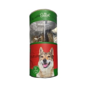 تشویقی سگ استخوان بزرگ با دورپیچ اسکالپ سویل پت Sevil Pet Scalp Twisted Rib Bone Dog Snack بسته 4 عددی