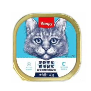 غذای کاسه ای گربه ونپی با طعم ماهی تن و کاد Wanpy Tuna Mousse وزن 40 گرم