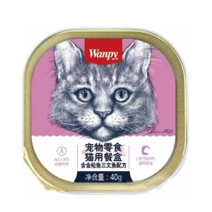 غذای کاسه ای گربه ونپی با طعم ماهی تن و سالمون Wanpy Tuna Mousse بسته 6 عددی