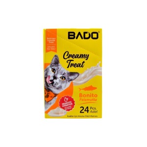 بستنی گربه بادو با طعم ماهی تن Bado Cat Creamy Treat Tuna بسته 24 عددی