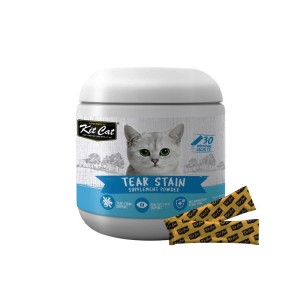 پودر مکمل گربه کیت کت مخصوص سلامت چشم و کاهش لک اشک KitCat Tear Stain Powder بسته 30 عددی